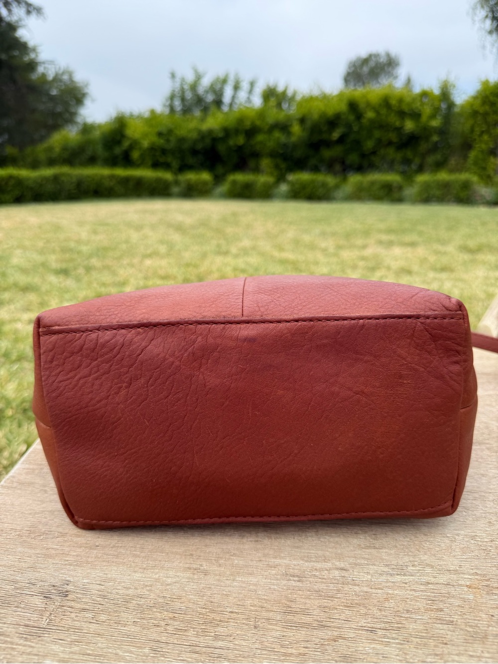 American Leather Co Brown Leather Crossbody Bag Adjustable Strap - Picture 5 of 10